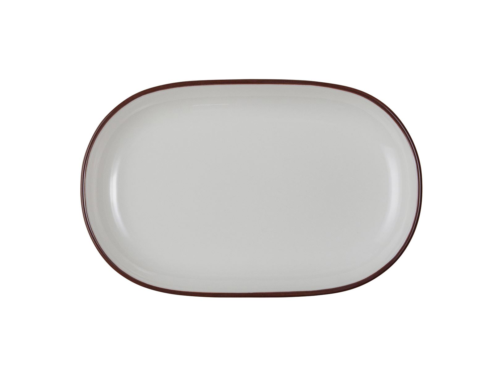 Modest Brown 14 cm Oval Plate