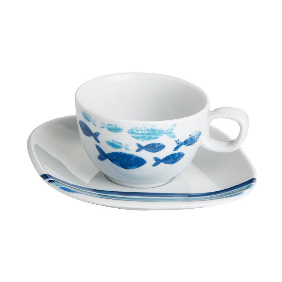 Deep Blue Porcelain Tea Cup Set 260 cc A+P