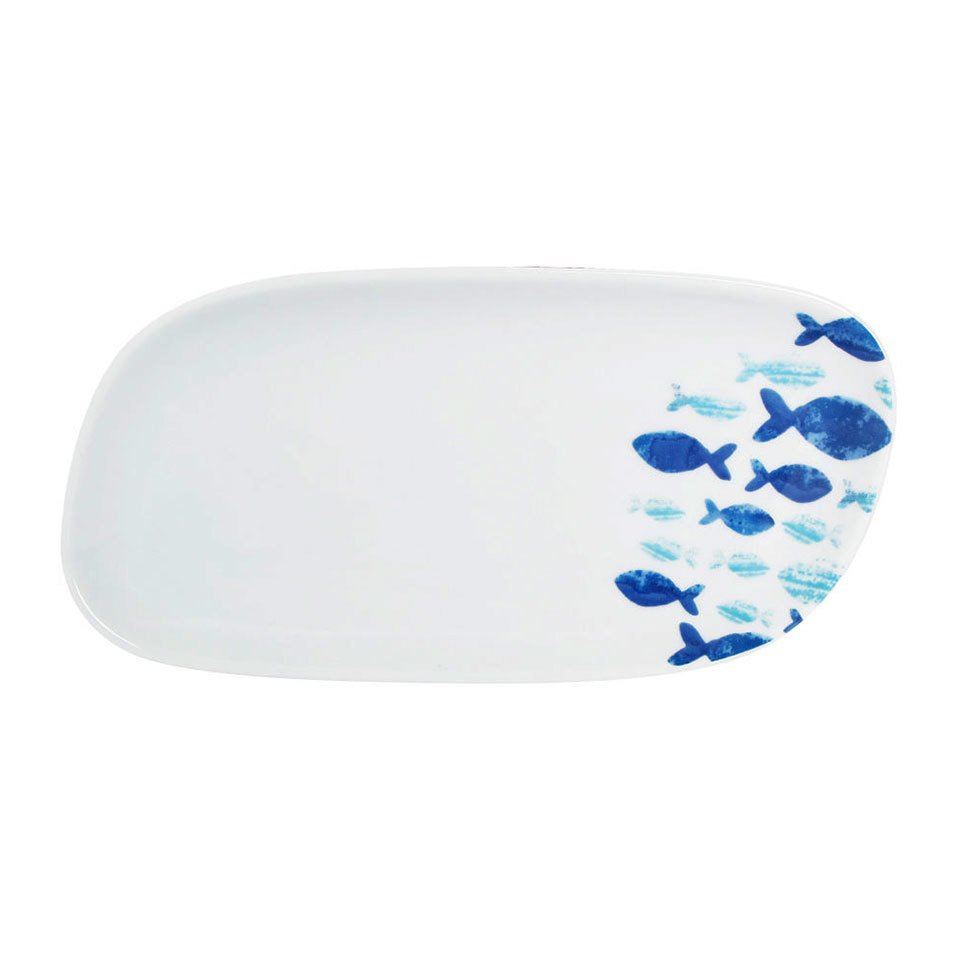 Deep Blue Porselen Kayık Tabak A+P