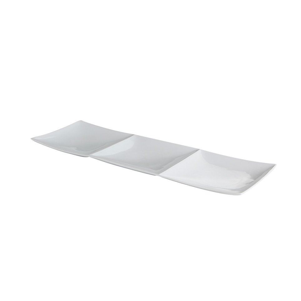 Porselen 3 Bölmeli Meze Tabağı 42 cm A+P