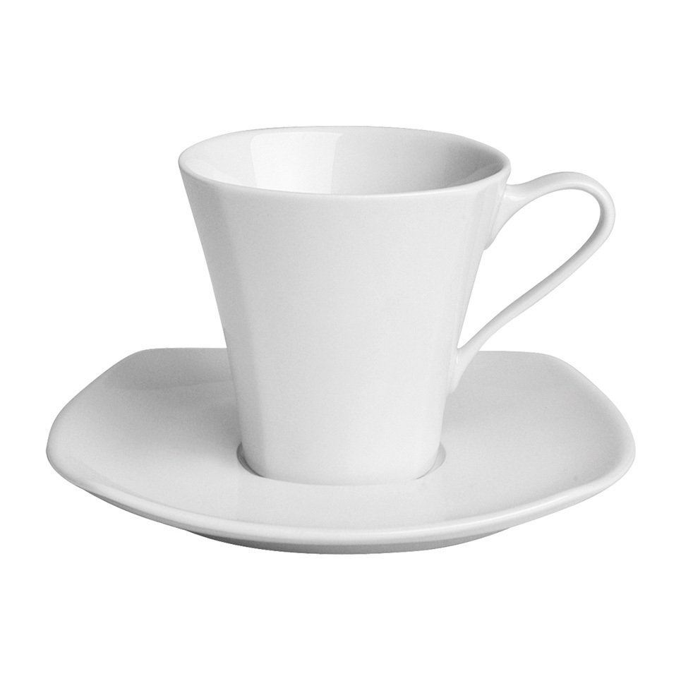 Square Porselen Tabaklı Çay Fincanı Takımı