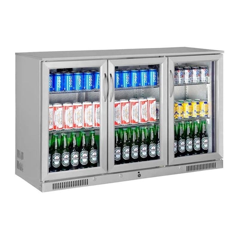 Gtech SC-338F-S Basic Line Bar Tipi Şişe Soğutucu 2 Kayar Kapılı(Paslanmaz)