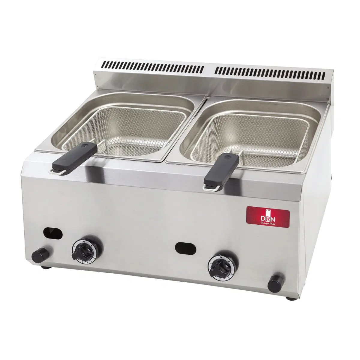DRN Fritöz Tekli 8+8 Lt.  Gazlı