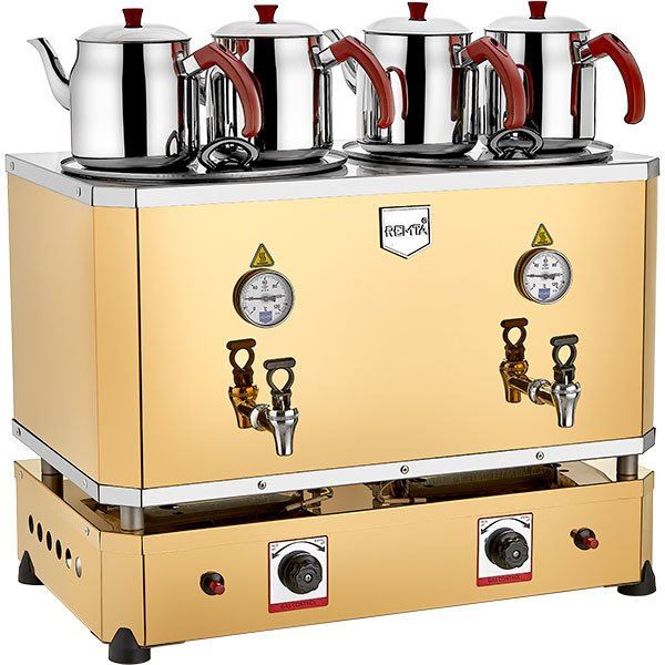 Remta 4 Demlikli Jumbo Çay Makinesi 46 lt Gazlı