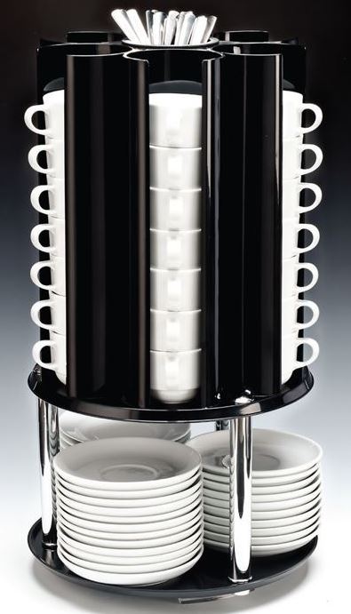Polycarbonat Döner Fincan, Tabak, Kaşık Standı