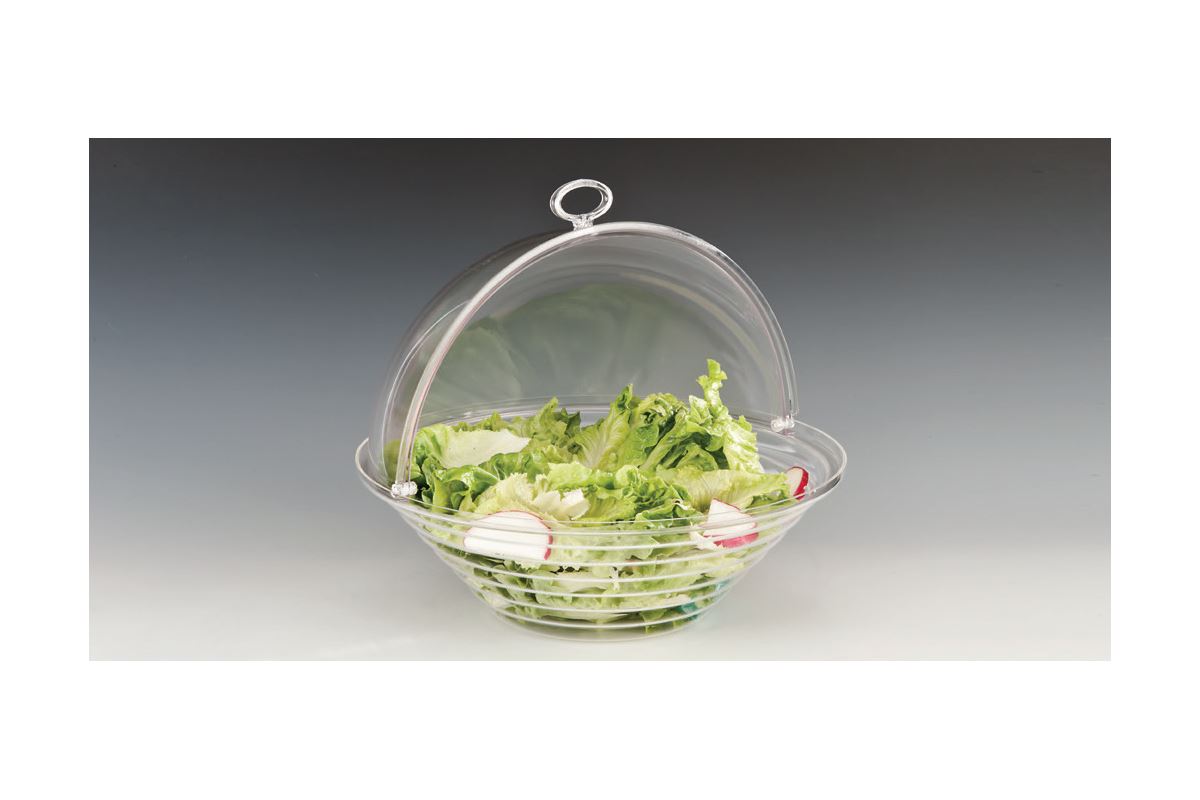Polycarbonat Rolltop Kapaklı Fanus -34 cm