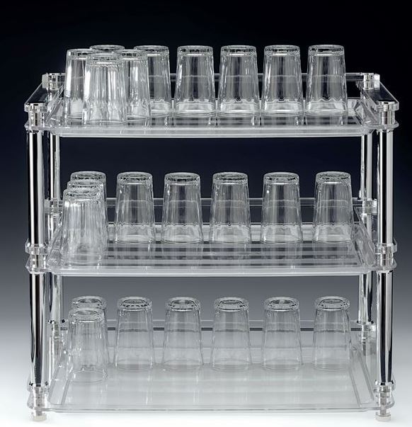 Polycarbonat Tepsili Bardak Standı