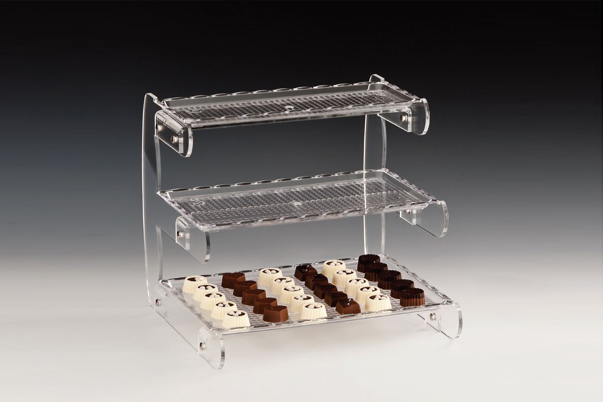 Polycarbonat Tepsili Teşhir Standı