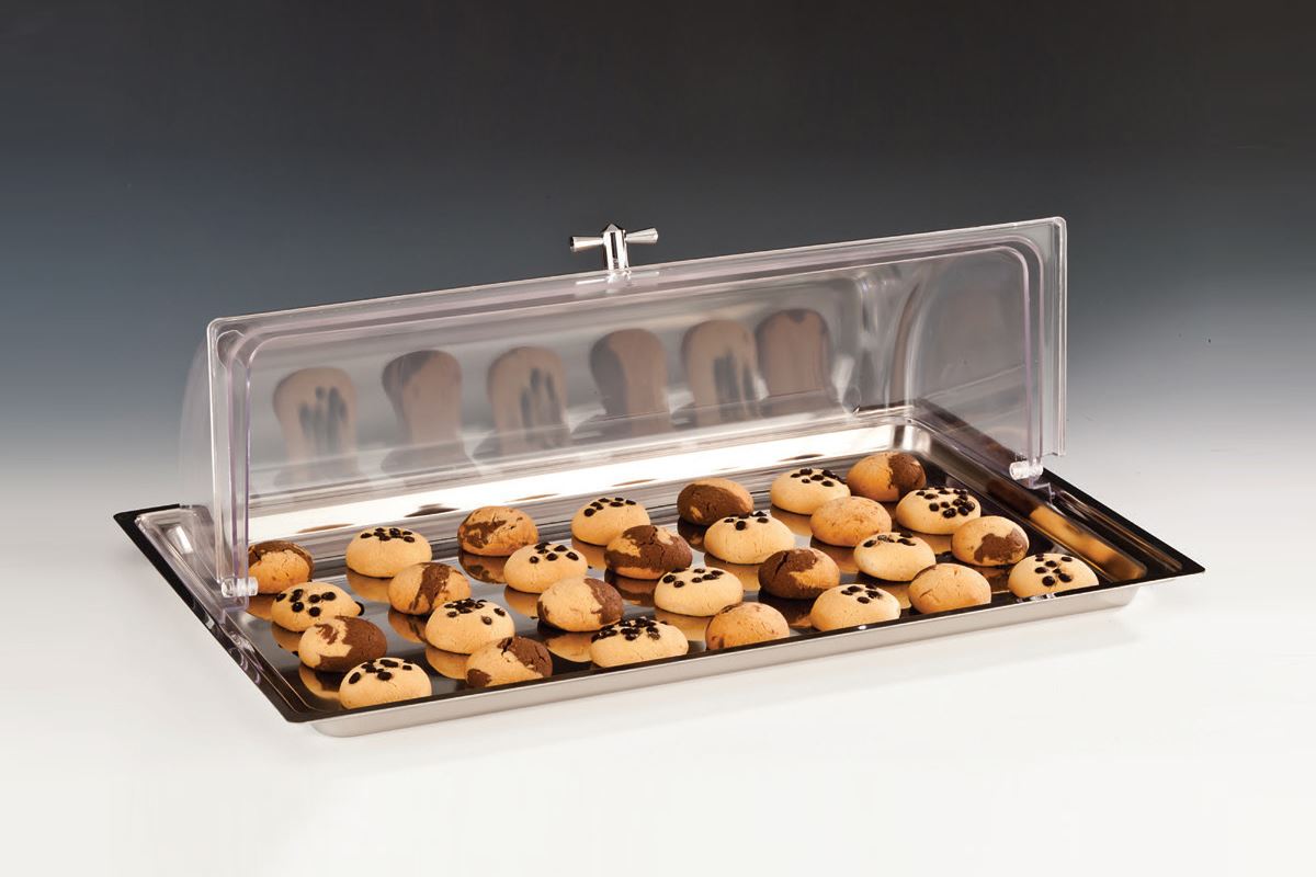 Polycarbonat Rolltop Kapaklı Muhafaza Kabı / Büyük, Gn 1/1, 18/10