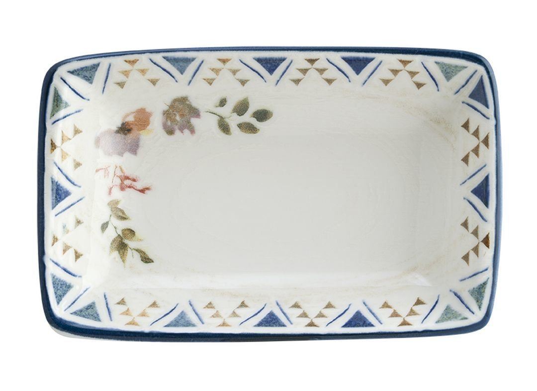 Spring Porselen Dikdörtgen Kayık Tabak 16 cm